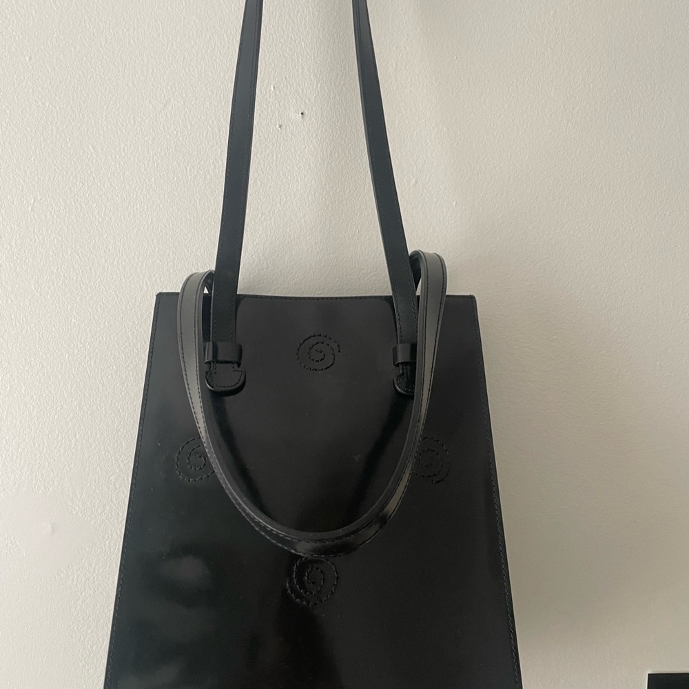 Furla Black Patent Leather Shoulder Bag